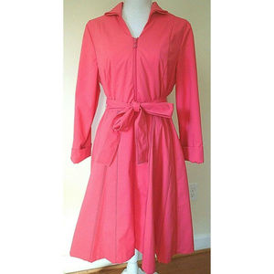 SAMUEL DONG Coral Zipper Embellish Trench Coat NWT